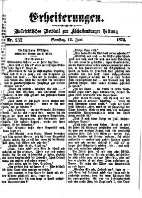 Erheiterungen (Aschaffenburger Zeitung) Samstag 13. Juni 1874