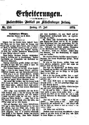 Erheiterungen (Aschaffenburger Zeitung) Freitag 17. Juli 1874