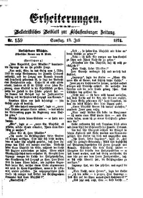 Erheiterungen (Aschaffenburger Zeitung) Samstag 18. Juli 1874