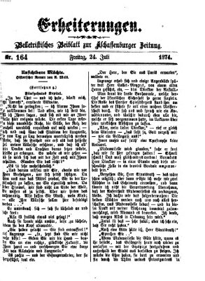 Erheiterungen (Aschaffenburger Zeitung) Freitag 24. Juli 1874