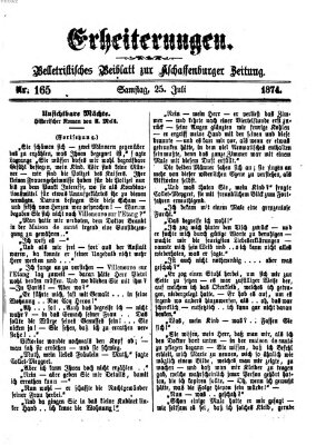 Erheiterungen (Aschaffenburger Zeitung) Samstag 25. Juli 1874