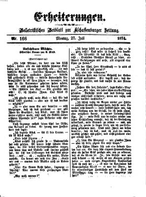 Erheiterungen (Aschaffenburger Zeitung) Montag 27. Juli 1874