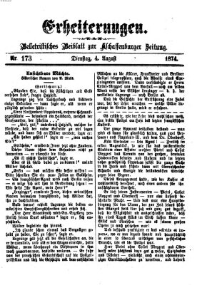 Erheiterungen (Aschaffenburger Zeitung) Dienstag 4. August 1874