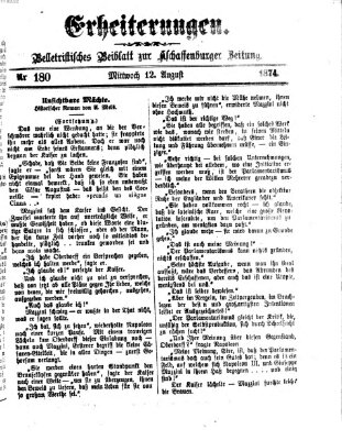 Erheiterungen (Aschaffenburger Zeitung) Mittwoch 12. August 1874