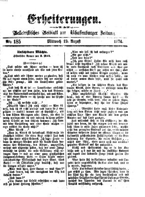 Erheiterungen (Aschaffenburger Zeitung) Mittwoch 19. August 1874