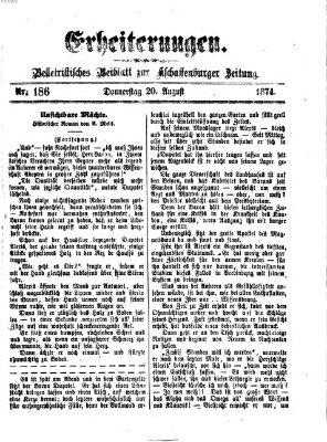 Erheiterungen (Aschaffenburger Zeitung) Donnerstag 20. August 1874