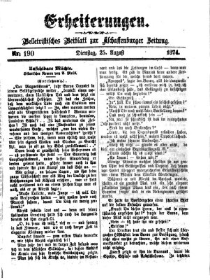 Erheiterungen (Aschaffenburger Zeitung) Dienstag 25. August 1874