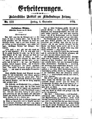 Erheiterungen (Aschaffenburger Zeitung) Freitag 4. September 1874