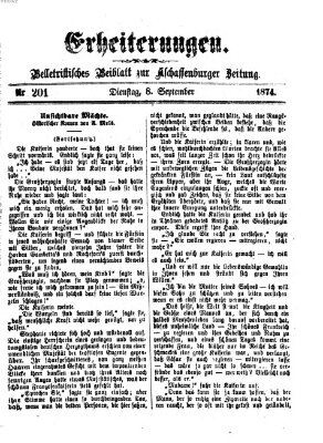 Erheiterungen (Aschaffenburger Zeitung) Dienstag 8. September 1874