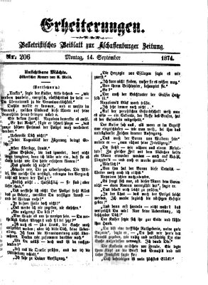 Erheiterungen (Aschaffenburger Zeitung) Montag 14. September 1874