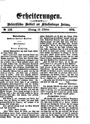 Erheiterungen (Aschaffenburger Zeitung) Montag 19. Oktober 1874