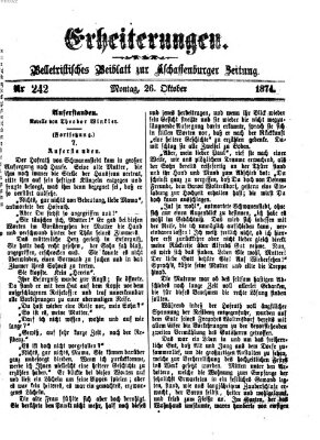 Erheiterungen (Aschaffenburger Zeitung) Montag 26. Oktober 1874