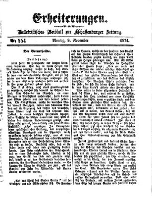 Erheiterungen (Aschaffenburger Zeitung) Montag 9. November 1874