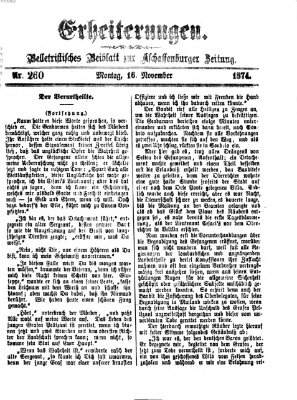 Erheiterungen (Aschaffenburger Zeitung) Montag 16. November 1874