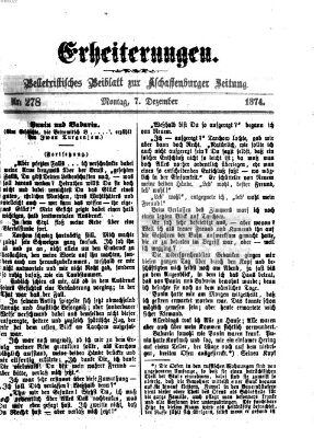 Erheiterungen (Aschaffenburger Zeitung) Montag 7. Dezember 1874