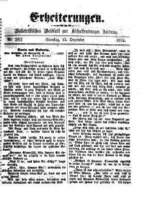 Erheiterungen (Aschaffenburger Zeitung) Samstag 12. Dezember 1874