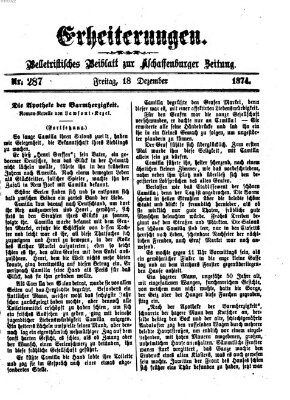 Erheiterungen (Aschaffenburger Zeitung) Freitag 18. Dezember 1874