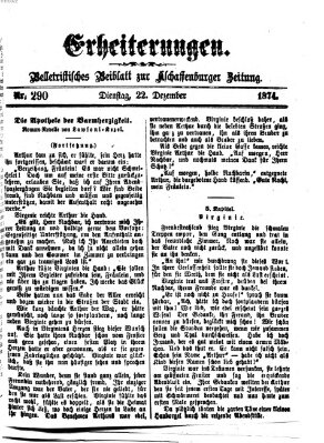 Erheiterungen (Aschaffenburger Zeitung) Dienstag 22. Dezember 1874