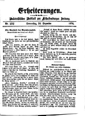 Erheiterungen (Aschaffenburger Zeitung) Donnerstag 24. Dezember 1874