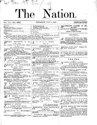 The nation Donnerstag 2. Juli 1874