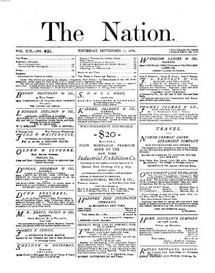 The nation Donnerstag 17. September 1874