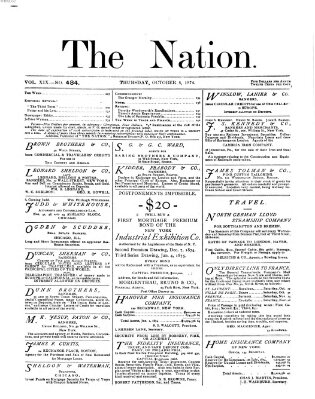 The nation Donnerstag 8. Oktober 1874