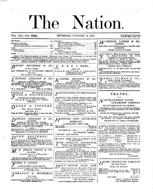 The nation Donnerstag 15. Oktober 1874