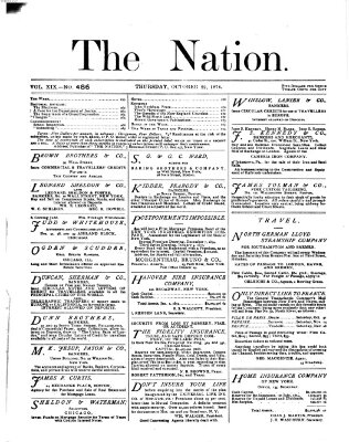 The nation Donnerstag 22. Oktober 1874