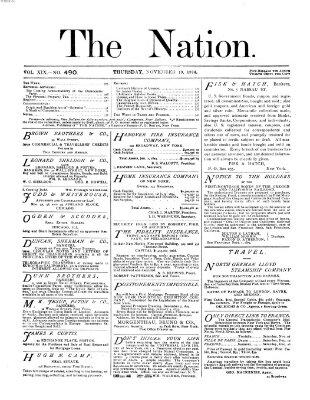 The nation Donnerstag 19. November 1874