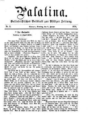 Palatina (Pfälzer Zeitung) Dienstag 6. Januar 1874