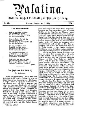 Palatina (Pfälzer Zeitung) Dienstag 17. März 1874