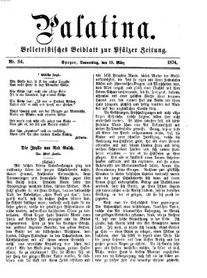 Palatina (Pfälzer Zeitung) Donnerstag 19. März 1874