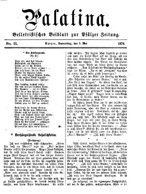 Palatina (Pfälzer Zeitung) Donnerstag 7. Mai 1874