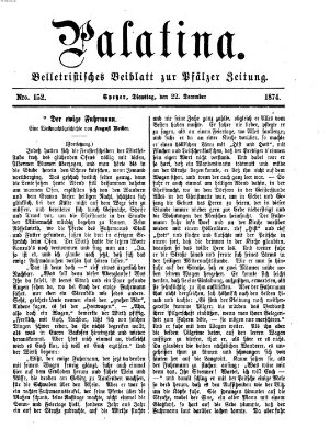 Palatina (Pfälzer Zeitung) Dienstag 22. Dezember 1874