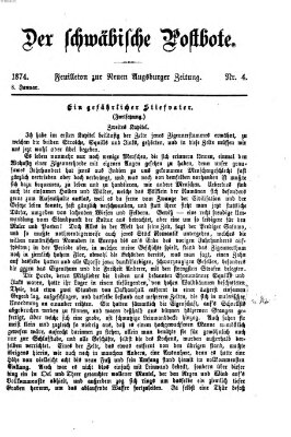 Der schwäbische Postbote (Neue Augsburger Zeitung) Donnerstag 8. Januar 1874