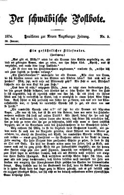 Der schwäbische Postbote (Neue Augsburger Zeitung) Samstag 10. Januar 1874