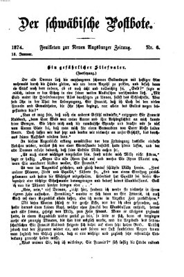 Der schwäbische Postbote (Neue Augsburger Zeitung) Dienstag 13. Januar 1874