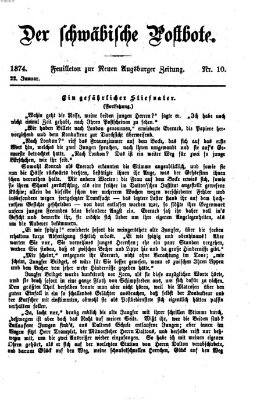 Der schwäbische Postbote (Neue Augsburger Zeitung) Donnerstag 22. Januar 1874