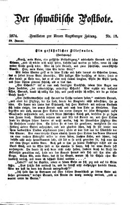 Der schwäbische Postbote (Neue Augsburger Zeitung) Donnerstag 29. Januar 1874