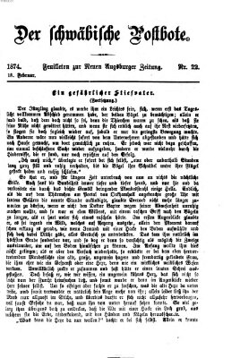 Der schwäbische Postbote (Neue Augsburger Zeitung) Mittwoch 18. Februar 1874