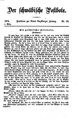 Der schwäbische Postbote (Neue Augsburger Zeitung) Donnerstag 5. März 1874