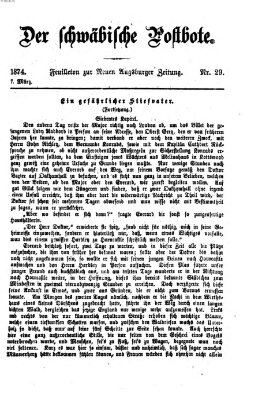 Der schwäbische Postbote (Neue Augsburger Zeitung) Samstag 7. März 1874