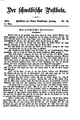 Der schwäbische Postbote (Neue Augsburger Zeitung) Samstag 21. März 1874