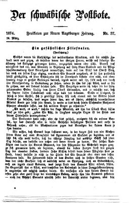 Der schwäbische Postbote (Neue Augsburger Zeitung) Donnerstag 26. März 1874