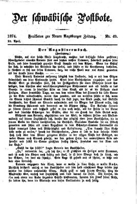 Der schwäbische Postbote (Neue Augsburger Zeitung) Donnerstag 23. April 1874