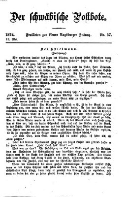 Der schwäbische Postbote (Neue Augsburger Zeitung) Dienstag 12. Mai 1874