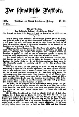 Der schwäbische Postbote (Neue Augsburger Zeitung) Samstag 16. Mai 1874