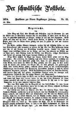 Der schwäbische Postbote (Neue Augsburger Zeitung) Samstag 30. Mai 1874