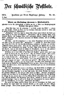 Der schwäbische Postbote (Neue Augsburger Zeitung) Sonntag 7. Juni 1874