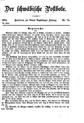 Der schwäbische Postbote (Neue Augsburger Zeitung) Samstag 20. Juni 1874